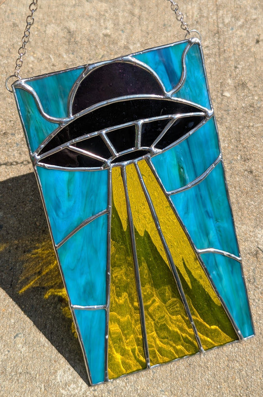 Iridescent Black Spaceship Mini-Panel