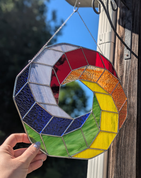 Giant Rainbow Geometric Swirl