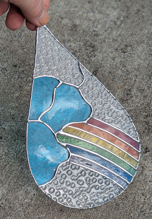 Blue Clouds Rainbow Droplet