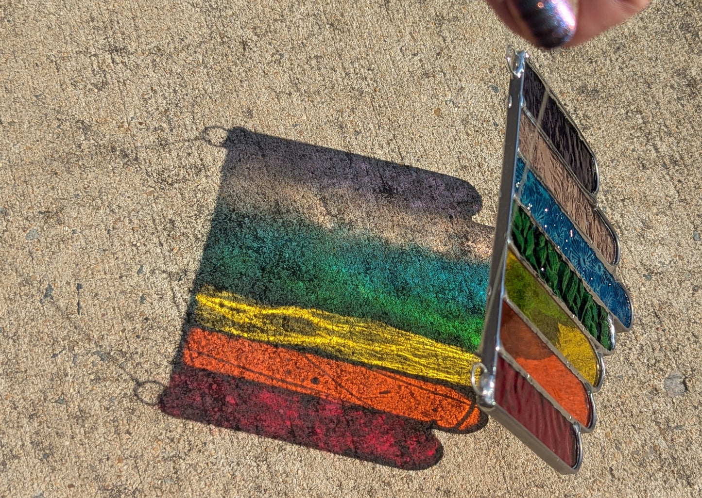 Silver Rainbow Drip