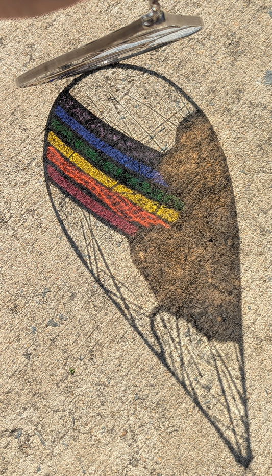 Artiqued White Rainbow Droplet