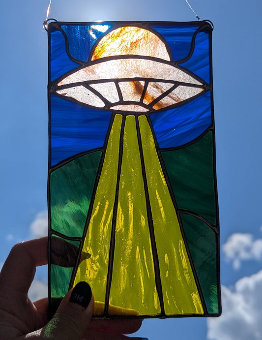 Whimsical Wispy Pink Spaceship Mini-Panel