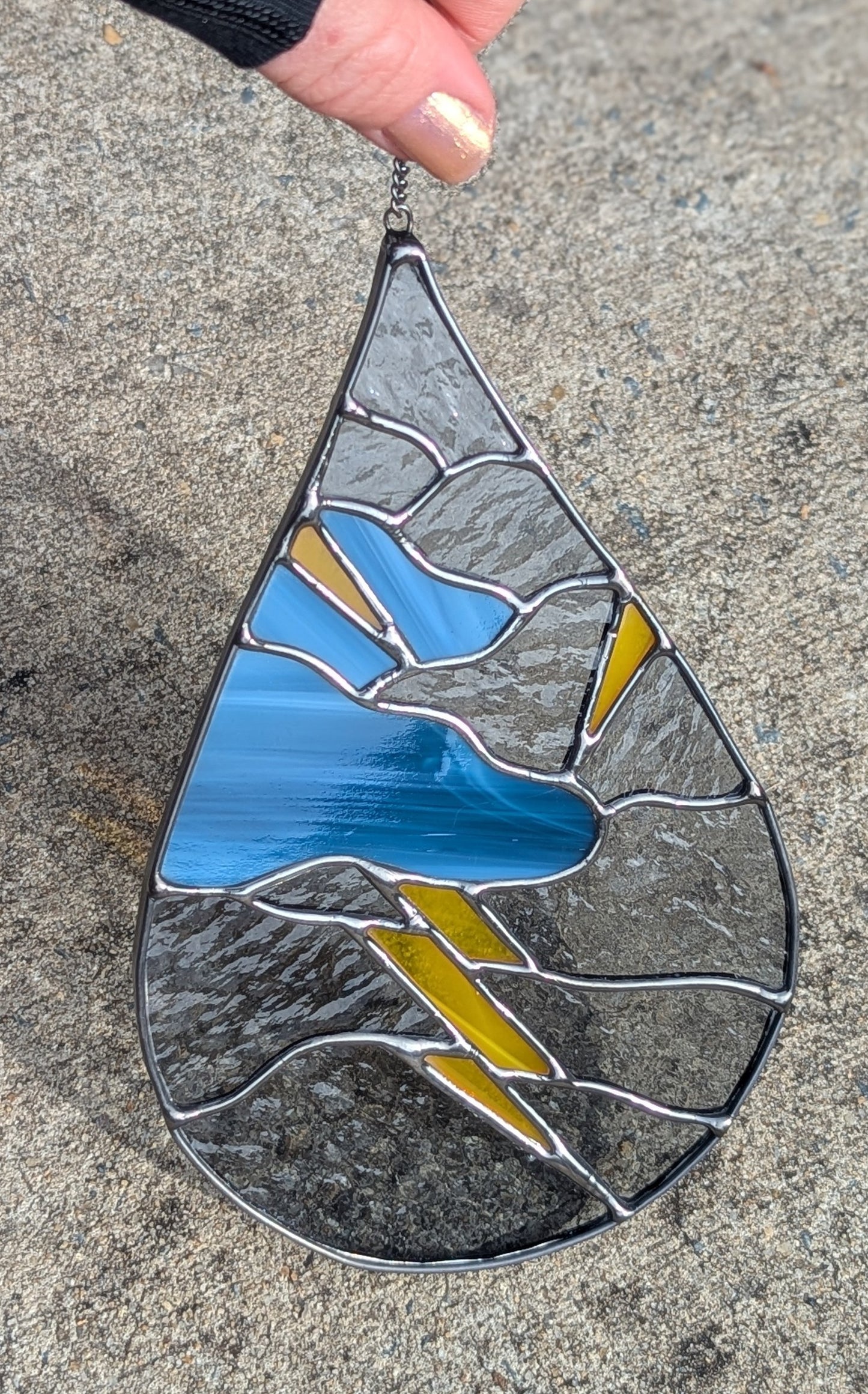 Textured Grey Thunderstorm Droplet