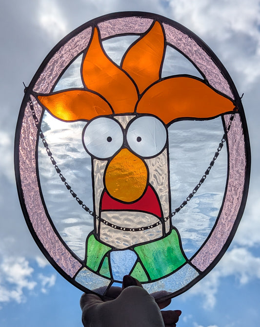 Purple Framed Beaker in Green