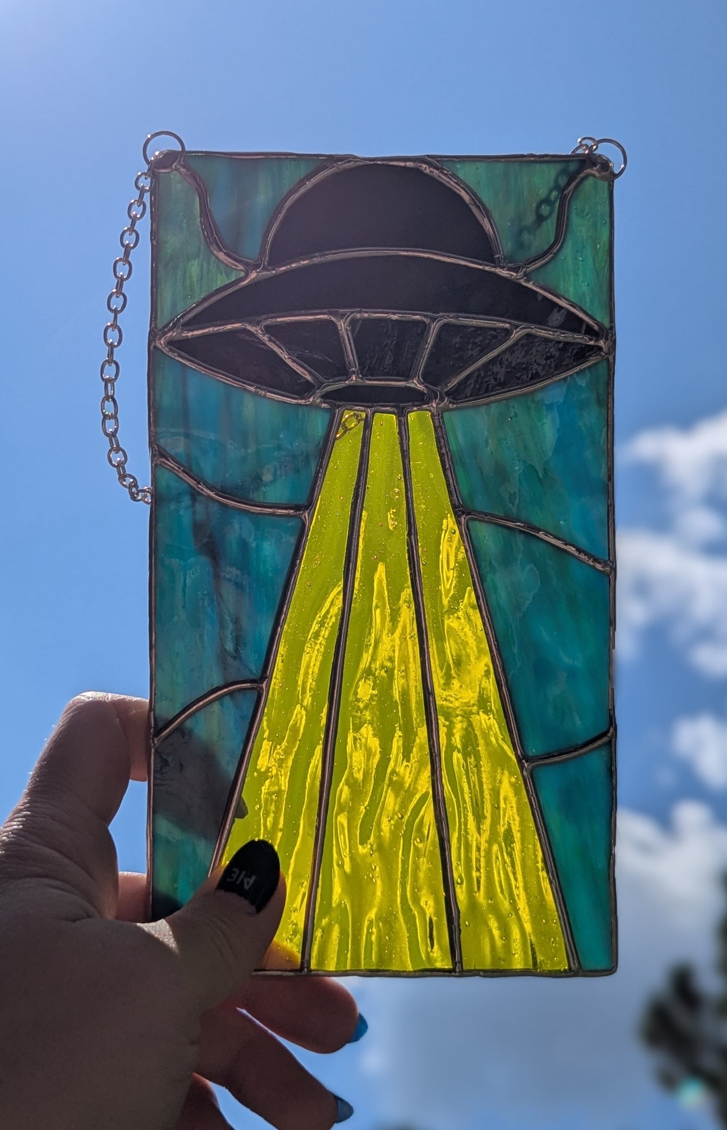 Iridescent Black Spaceship Mini-Panel