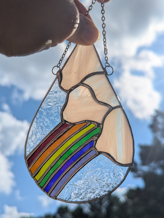 Blush Pink Rainbow Droplet