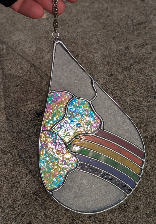 Iridescent Cloud Rainbow Droplet