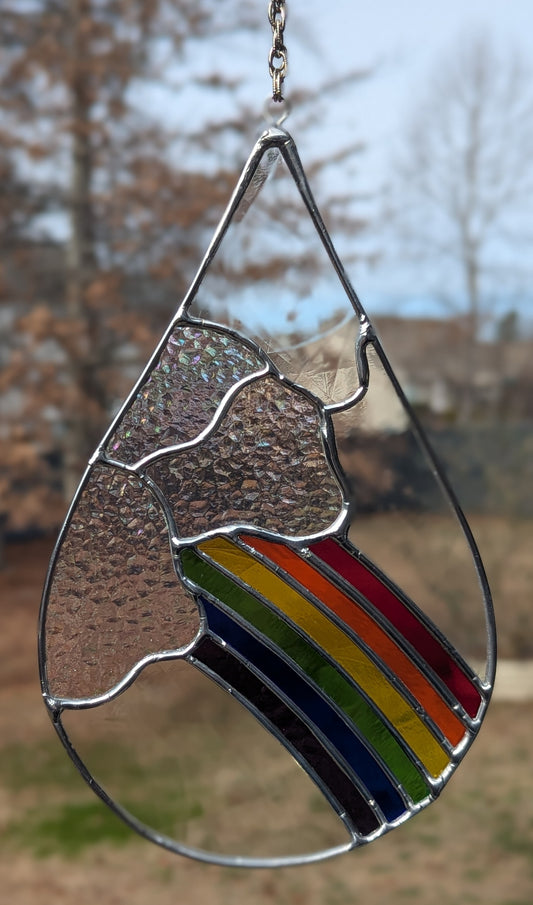 Iridescent Cloud Rainbow Droplet