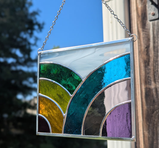 Cloudy White Rainbow Arches
