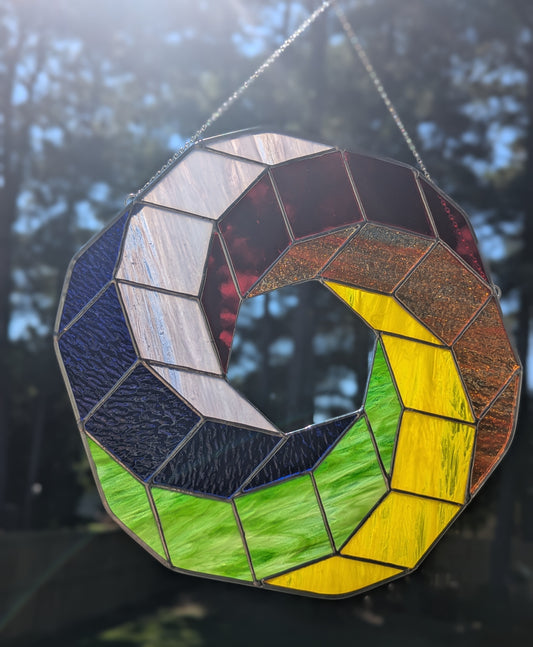 Giant Rainbow Geometric Swirl