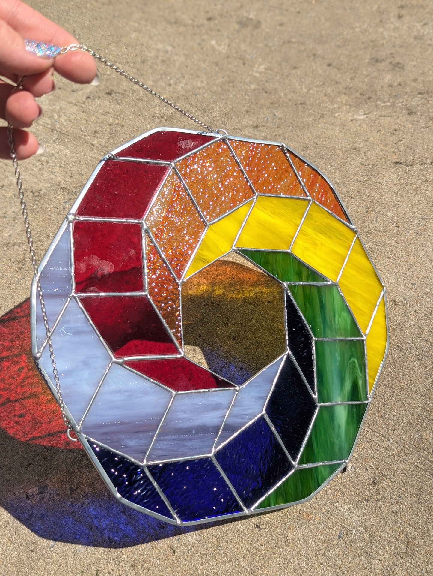 Giant Rainbow Geometric Swirl