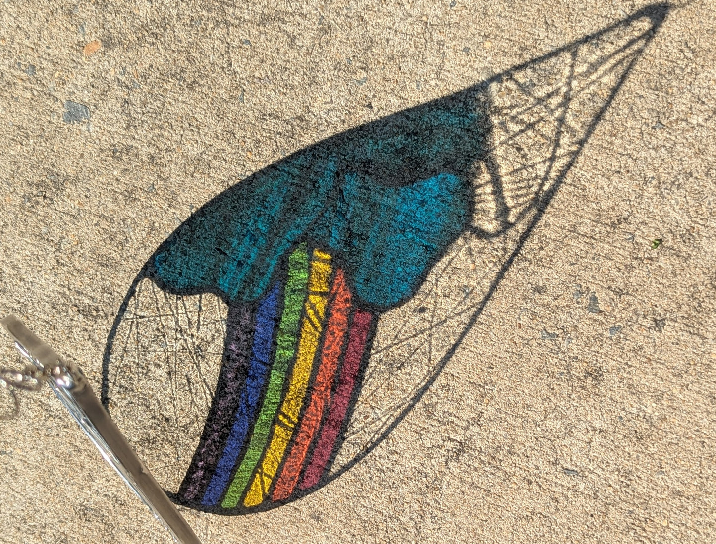 Artiqued Blue Rainbow Droplet