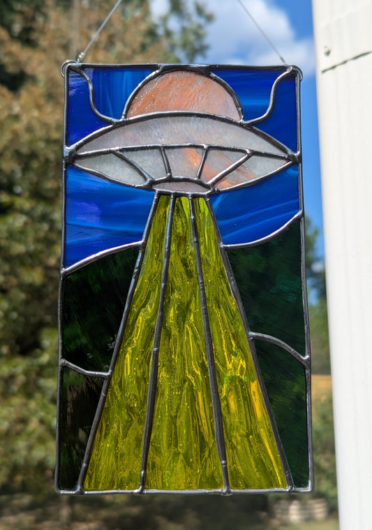 Whimsical Wispy Pink Spaceship Mini-Panel