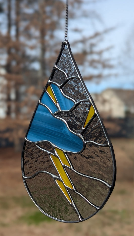 Textured Grey Thunderstorm Droplet