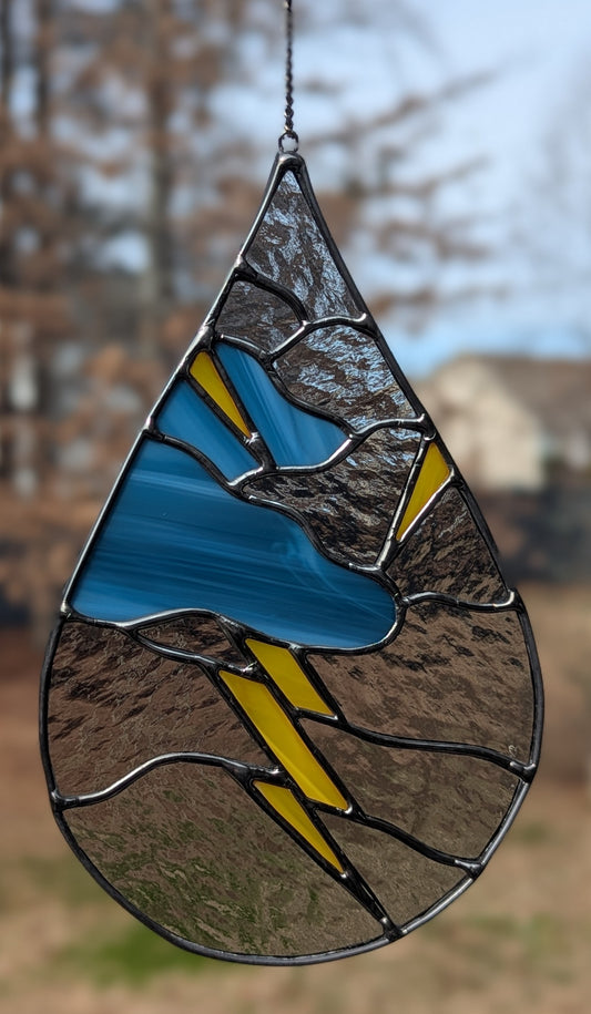 Textured Grey Thunderstorm Droplet